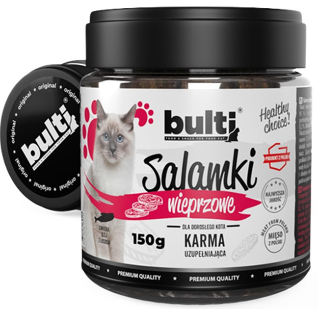 Smakołyk dla kota Bulti Salamki wieprzowe 150 g (5903802474572) - obraz 1