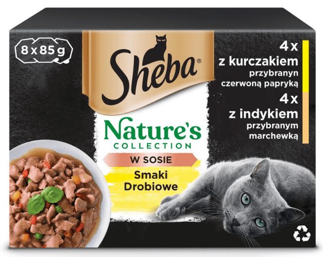Вологий корм для котів Sheba Nature's Collection зі смаком птиці 8 x 85 г (3065890149854) - зображення 1
