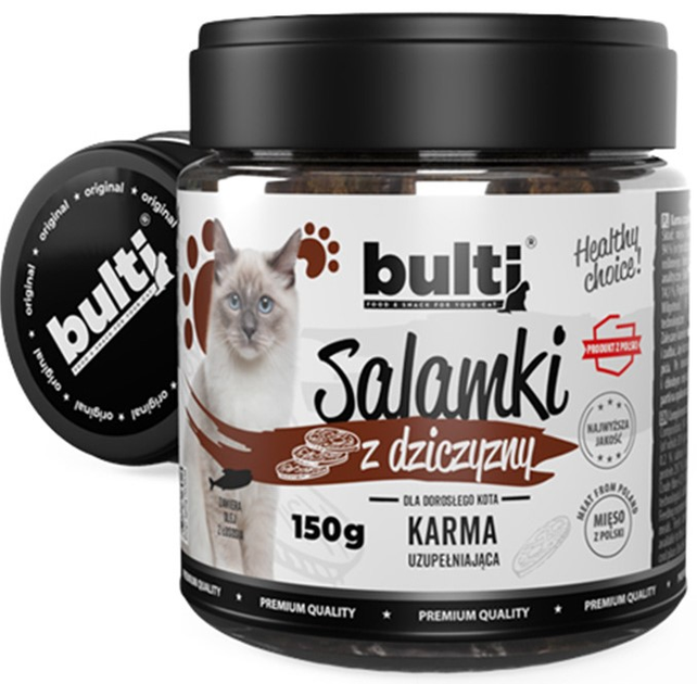 Smakołyk dla kota Bulti Salamki z dziczyzny 150 g (5903802474596) - obraz 1