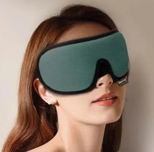 Дихаюча Регульована 3D маска для сну з опуклостями для очей Зелена ...