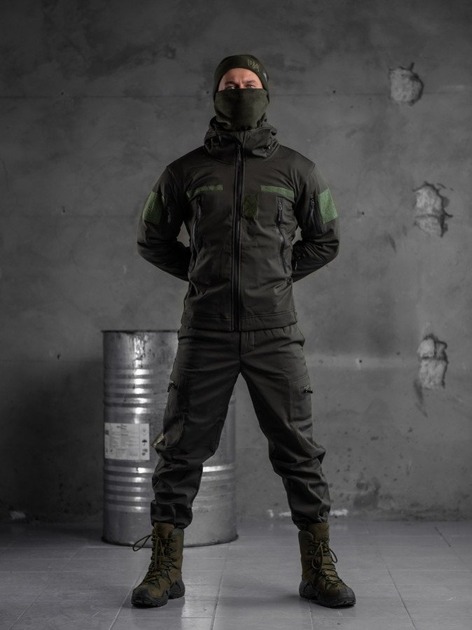Тактичний костюм софтшел олива aura Вт0478 K1 5-2 XXXL - зображення 1