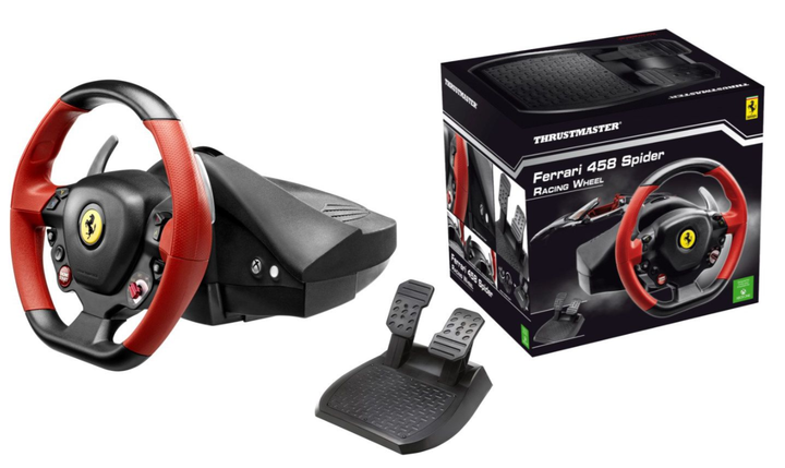 Руль с педалями Thrustmaster Ferrari 458 Spider для Xbox One, Xbox Series X/S (4460105) - изображение 4