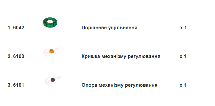 Ремкомплект гальмівного супорта кришка, пильник + сальник Elerte 6091 WABCO (PAN19-1 | PAN22-1) - зображення 2