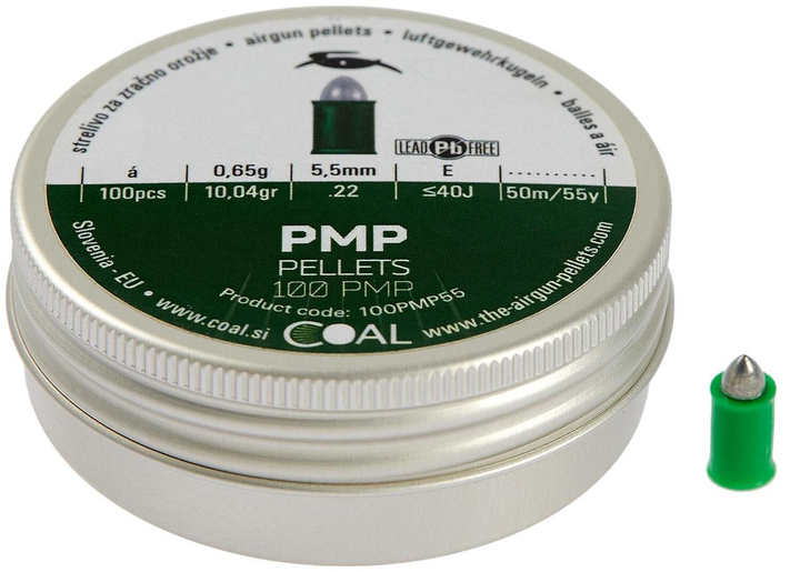 Кулі пневматичні Coal PMP кал. 5.5 мм 0.65 г 100 шт/уп - зображення 1