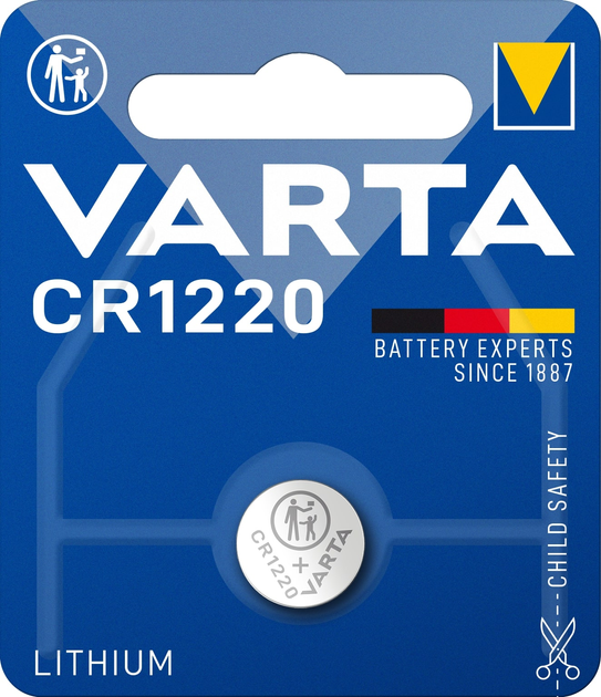 Батарейка Varta CR 1220 BLI 1 Lithium (BAT-VAR-0013) - зображення 1