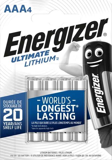 Батарейки Energizer AAA Ultimate Lithium 4 шт (6479825) - зображення 1