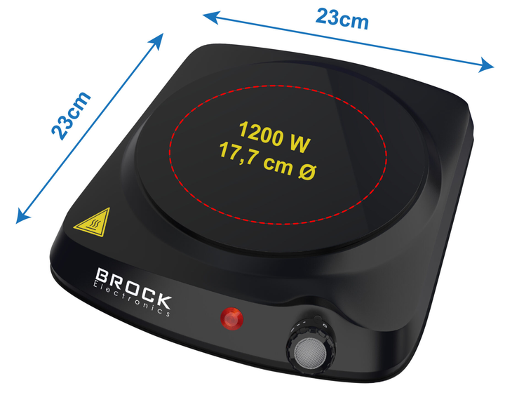 Настільна плита електрична BROCK HPI 3001 BK (6478117) - зображення 7