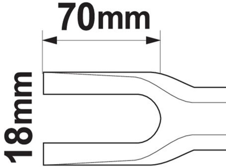Ściągacz do drążków kierowniczych YATO 18 mm 200 mm (6478317) - obraz 2