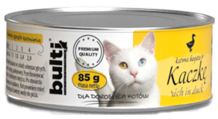 Mokra karma dla kota Bulti Bogaty w kaczkę 85 g (5903802474183) - obraz 1