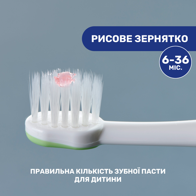 Зубная щетка Chicco First Milk Teeth для первых зубов 6-36 месяцев Голубая (12081.11) - изображение 7