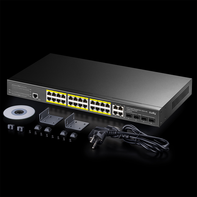 Комутатор Cudy GS2028PS4-400W (GS2028PS4-400W) - зображення 4