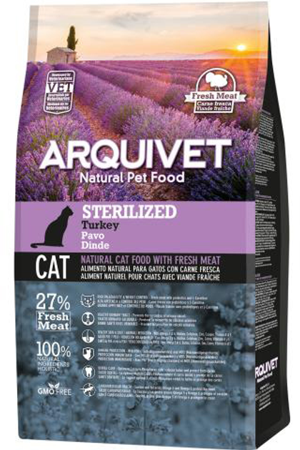Sucha karma Arquivet dla kotow sterylizowanych z indykiem 1.5 kg (8435117892460) - obraz 1