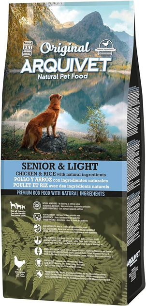 Сухий корм Arquivet Original Senior & Light курка з рисом 12 кг (8435117892798) - зображення 1