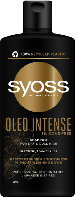 Шампунь Syoss Oleo Intense для сухого і тьмяного волосся відновлює блиск і м'якість 440 мл (9000101712353) - зображення 1