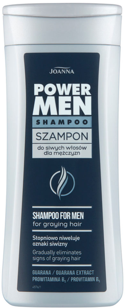 Шампунь Joanna Power Men для сивого волосся для чоловіків 200 мл (5901018013530) - зображення 1