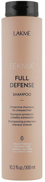 Шампунь Lakme Teknia Full Defense Shampoo захисний для волосся що піддається стресу 300 мл (8429421449120) - зображення 1