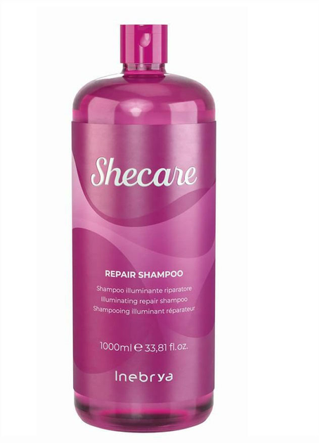 Szampon Inebrya Shecare Repair Shampoo rozświetlająco-naprawczy do włosów zniszczonych zabiegami chemicznymi 1000 ml (8008277262741) - obraz 1