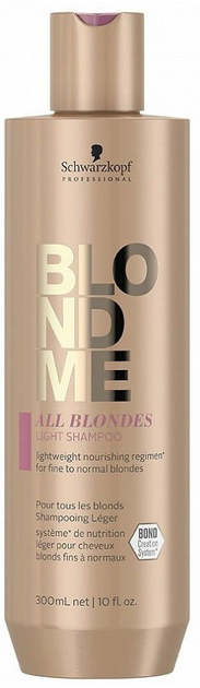 Szampon Schwarzkopf Professional BlondMe All Blondes Light Shampoo lekki 300 ml (4045787636055) - obraz 1