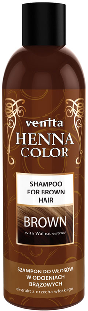 Szampon Venita Henna Color Brown ziołowy do włosów w odcieniach brązowych 250 ml (5902101519571) - obraz 1
