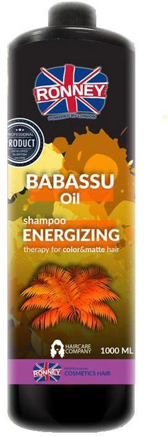Szampon Ronney Babassu Oil Professional Shampoo Energizing energetyzujący do włosów farbowanych 1000 ml (5060589154704) - obraz 1