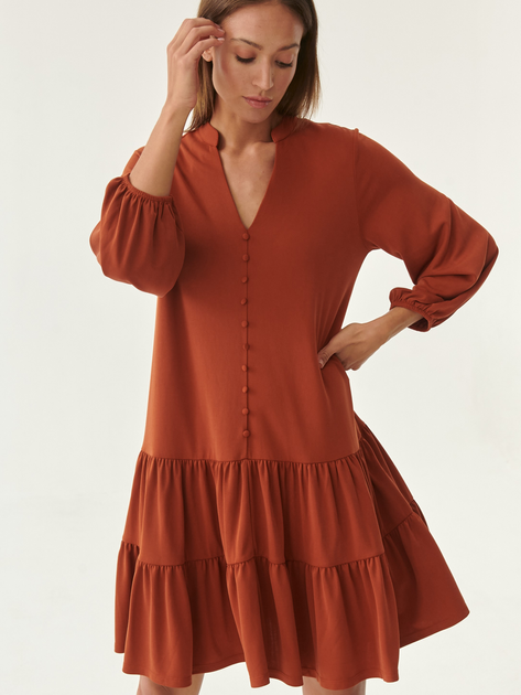 Sukienka krótka jesienna damska Tatuum Kenisa 1 T2220.206 XL Pomarańczowa (5900142178467) - obraz 1