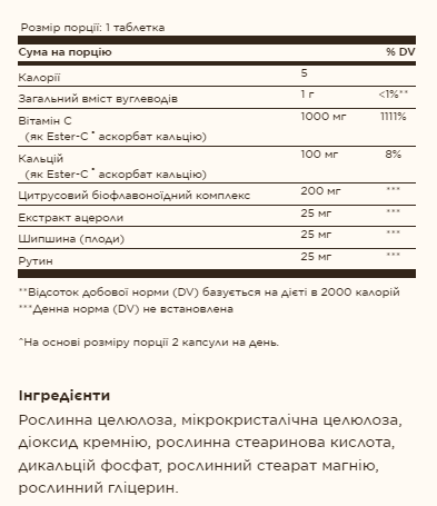 Ester-C® Plus 1000 mg Vitamin C - 60 tabs - зображення 2