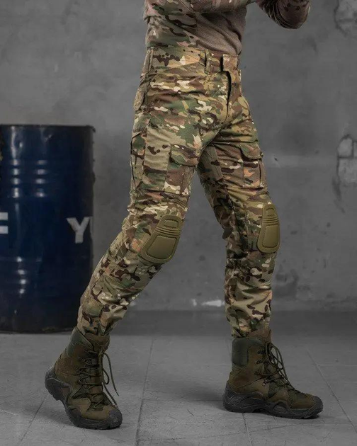 Весенние тактические мужские штаны с наколенниками XXL мультикам - изображение 2