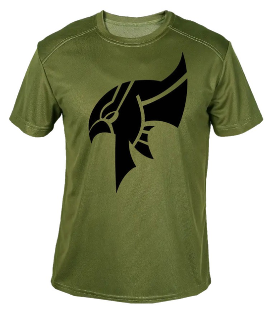 Футболка потоотводящая военная ВСУ с принтом "Голова орла" в оливе XXL - изображение 1