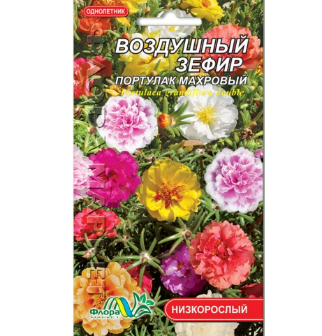 Семена Портулак махровый Воздушный зефир смесь разные цвета однолетник низкорослый 0.1 г - Фото 1 Семена Портулак махровый Воздушный зефир смесь разные цвета однолетник низкорослый 0.1 г - изображение 1