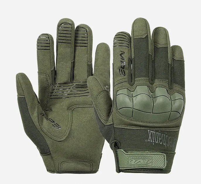 Тактические перчатки Полнопалые M-Pact 3 защитные Mechanix MX-FIT L Green - изображение 1