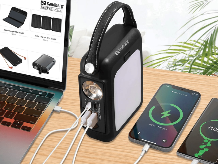 УМБ Sandberg Hand Crank 20000mAh Black (5705730420795) - зображення 5