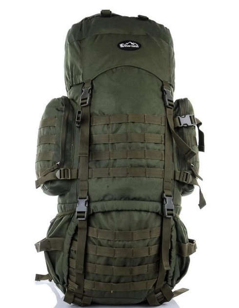 Тактичний каркасний похідний рюкзак Over Earth модель 625 80 літрів Olive - зображення 1