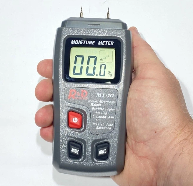 Измеритель влажности MT-10 EMT01 цифровой - Влагомер для дерева, древесины 0-99.9%, электрод 10мм - Фото 7 Измеритель влажности MT-10 EMT01 цифровой - Влагомер для дерева, древесины 0-99.9%, электрод 10мм - изображение 7