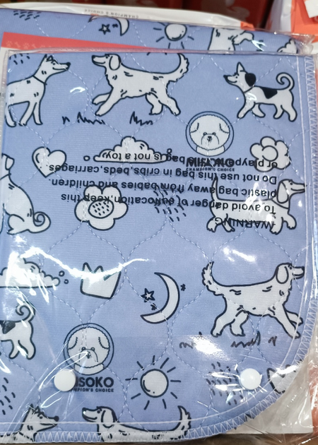 Пеленка гигиеническая многоразовая для собак Misoko&C (фиолетовая, щенки), 80х140 см, 1 шт (63676) - изображение 2