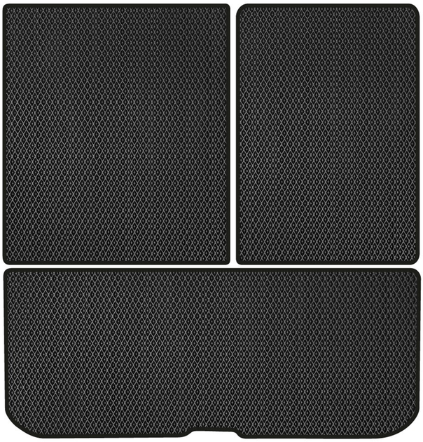 Акція на EVA килимок EVAtech в багажник авто для Honda Pilot Elite 7 seats 2015-2022 3 покоління SUV USA 3 шт Black від Rozetka