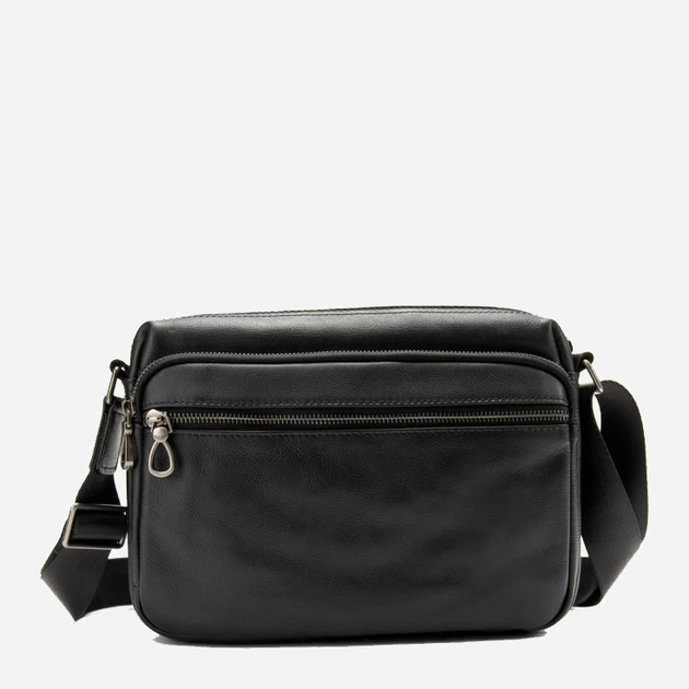 Мужская сумка кожаная Tiding Bag 1628A Черная - Фото 4 Мужская сумка кожаная Tiding Bag 1628A Черная - изображение 4