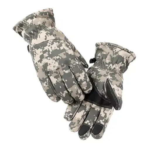 Зимние перчатки размер L Снежный камуфляж Kali AI515 с подкладкой из флиса манжеты на резинке для лучшей фиксации с накладками на пальцах для сенсора - изображение 1