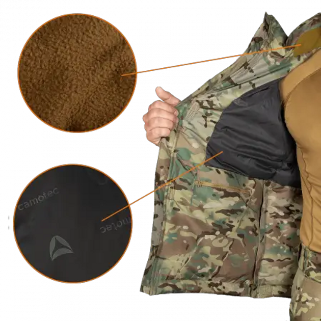 Зимняя мужская повседневная куртка Patrol System 3.0 Dewspo RS Мультикам XL Kali AI422 съемный утепленный капюшон ветронеродуваемая водонепроницаемая - изображение 2