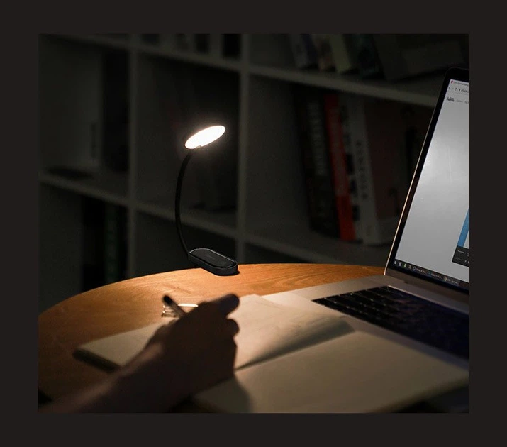 LED светильник для чтения Baseus Comfort Reading Mini Clip Lamp с клипсой 3W 4000K 350mAh Dark Gray (DGRAD-0G) - изображение 12