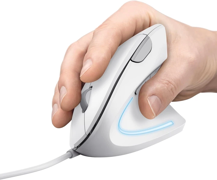 Ведущая компьютерная мышь Trust Verto Ergonomic USB-A/1000 - 1600 dpi Белый (25133_TRUST) - изображение 2