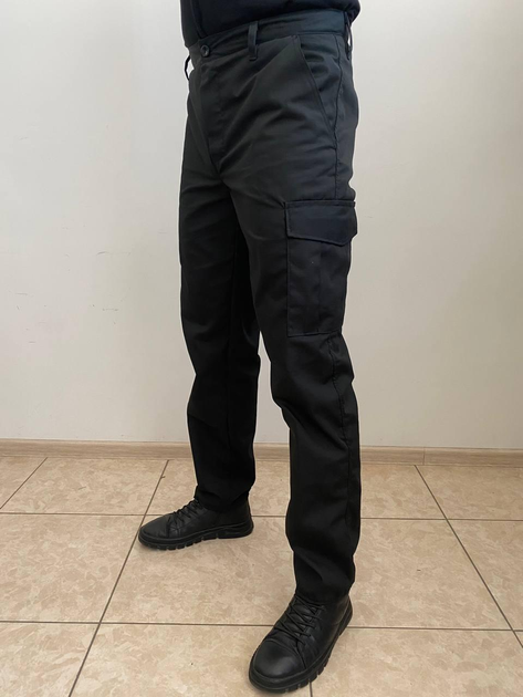 Брюки для работников полиции черного цвета из ткани рипстоп, 46 - изображение 2
