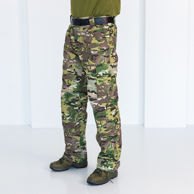 Штани зимові Мультикам, чоловічі утеплені брюки камуфляжні на нетканій підкладці 52 - зображення 2
