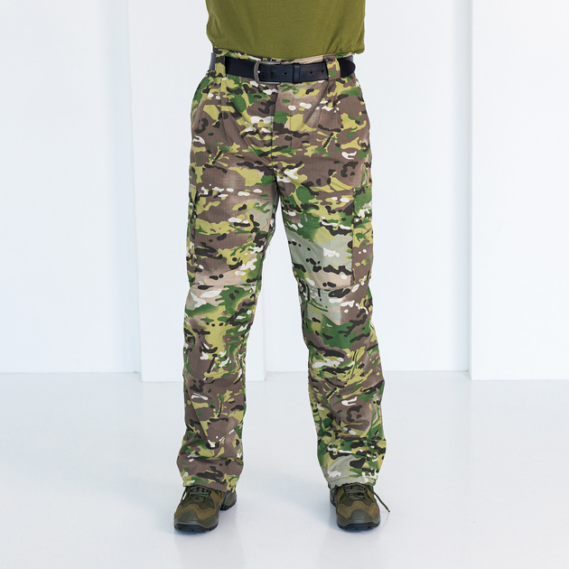 Штани зимові Мультикам, чоловічі утеплені брюки камуфляжні на нетканій підкладці 48 - зображення 1