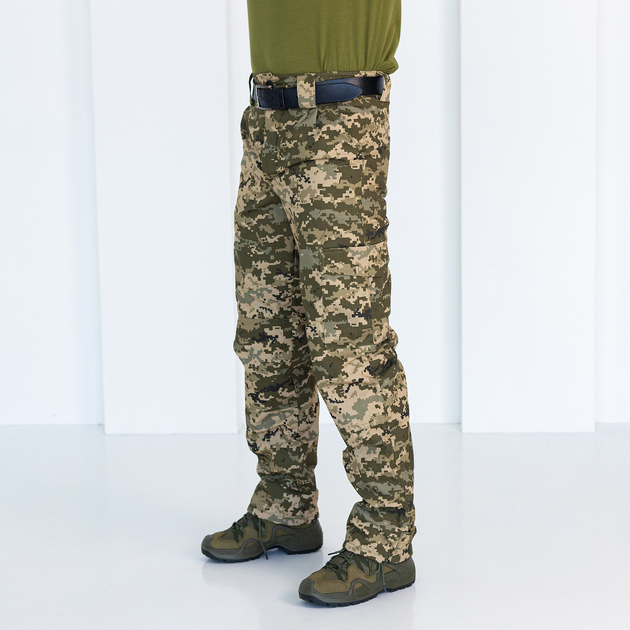 Брюки зимние Пиксель, мужские утепленные камуфляжные брюки на нетканой подкладке 46 - изображение 2