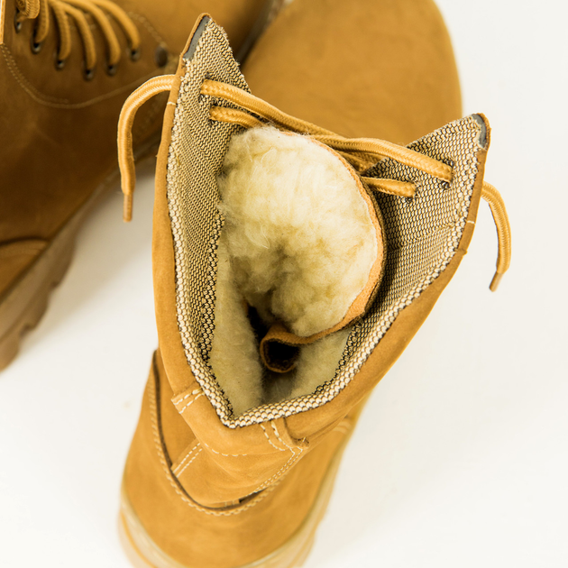 Берцы зимние ARMOS нубук, внутри искусственный мех, цвет койот, мужские ботинки 45 - изображение 2