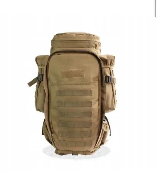 Снайперский ранец сумка на плечи идеальное снаряжение для охоты стрельбы и выживания в экстремальных условиях многофункциональный Койот 70 л - изображение 1