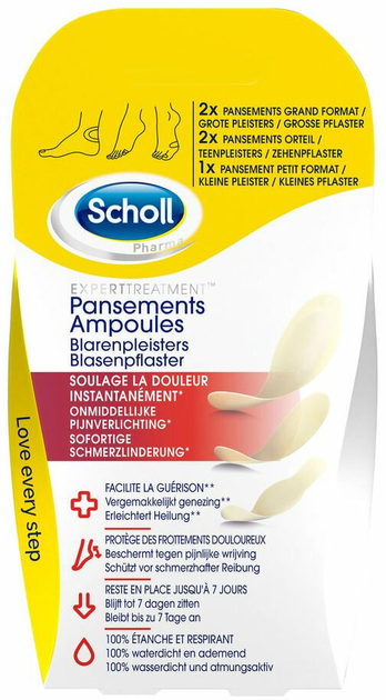 Plastry Scholl Heel and Toe Blister Plasters na palce i pięty łagodzące ból Mixed Size 5 szt (3059948006305) - obraz 1