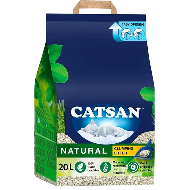 Бентонітовий наповнювач Catsan Natural для котячого туалету 20 л (4008429117152) - зображення 1