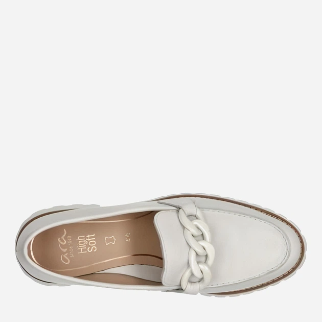 Жіночі лофери зі шкіри ARA ARA1231209-09 38 Білі (4049299243817) - зображення 5