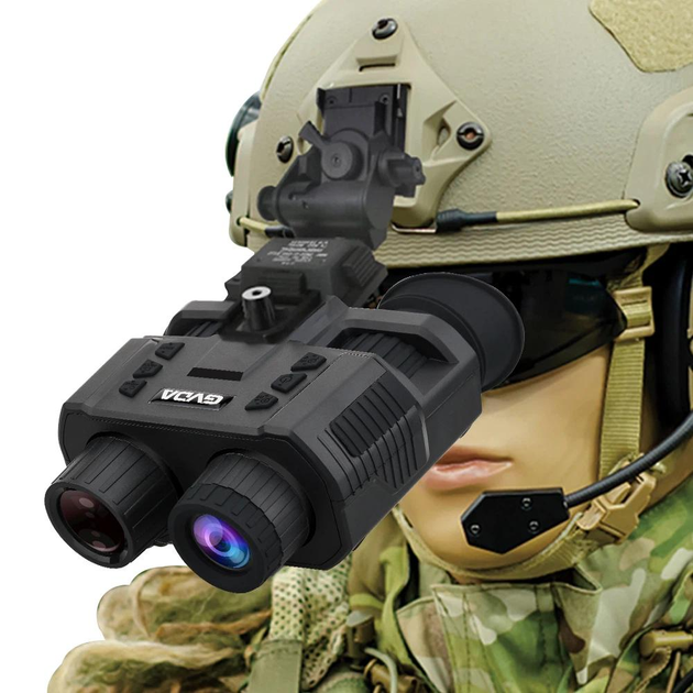 Бинокуляр ночного видения GVDA918 с креплением на голову, на шлем FMA L4G24 и картой памяти на 64Гб (до 400м в темноте) - изображение 2